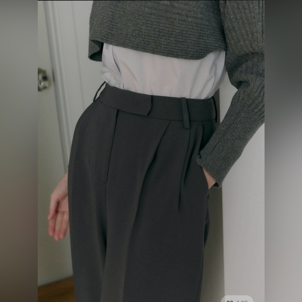 Frontrow Wide-leg Trousers Charcoal Size 4
